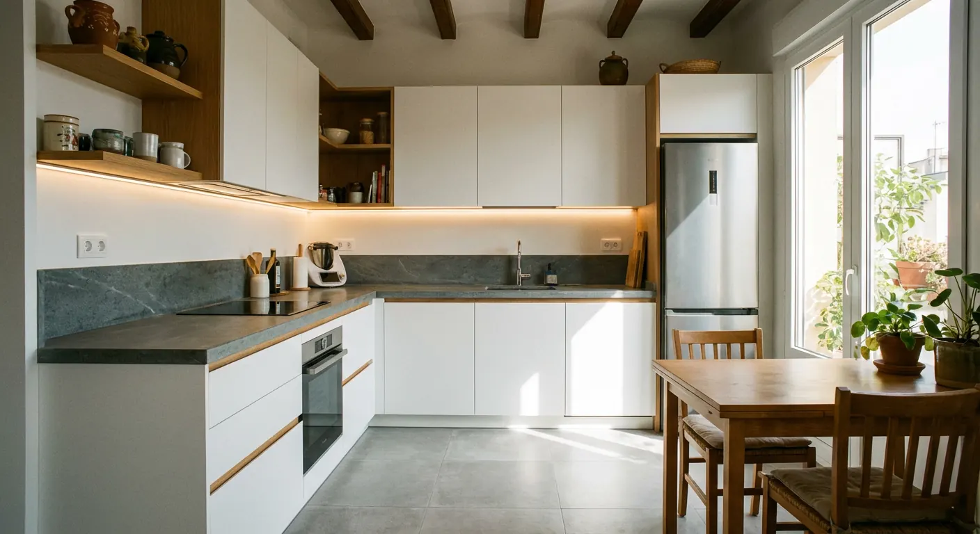 Cocina moderna reformada Alcobendas